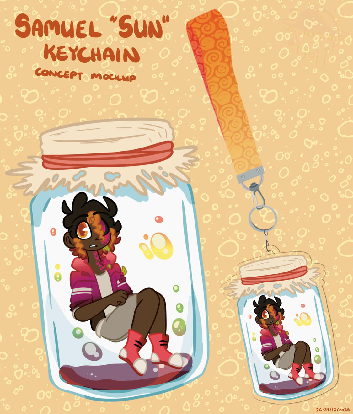 Samuel "Sun" Keychain Mockup